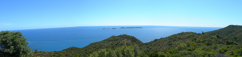 Sardinien Nähe Villasimius Blick auf das Meer